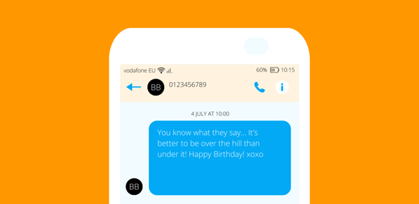 how to send a birthday card through text